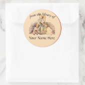 Muttergoose aus der Bibliothek des Buchzeichens Runder Aufkleber (Tasche)