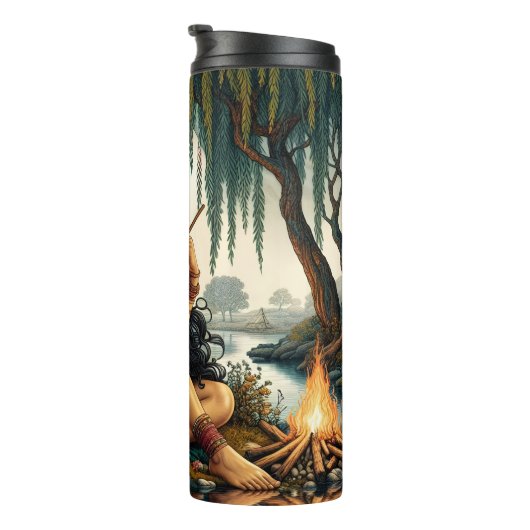 Muttergott, Adler, Riverside Calm Thermosbecher (Nach rechts gedreht)