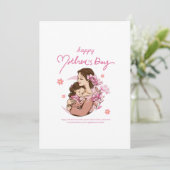 "Muttergottes Embrace - Gute Muttertagskunst" Feiertagskarte (Stehend Vorderseite)