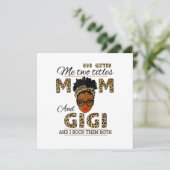 Muttergottes gab Mama und Gigi Geburtstag Einladung (Stehend Vorderseite)
