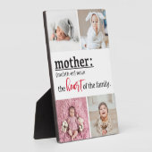 Mutterherz der Familie 4 Foto Sake-Plakette Fotoplatte (Seite)