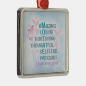 Mutterherz Ornament Aus Metall (Rechts)