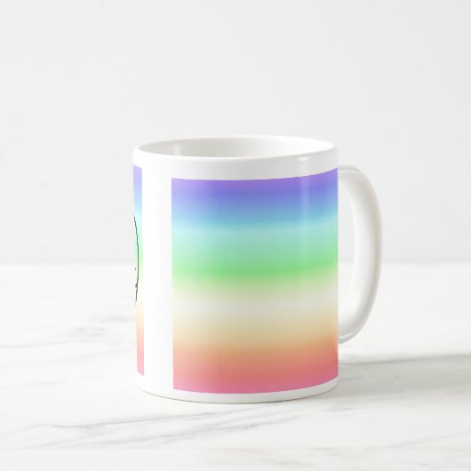 Mutterherzenregenbogen Kaffeetasse (VorderseiteRechts)