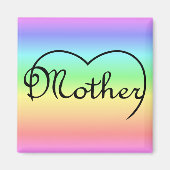Mutterherzenregenbogen Magnet (Vorne)