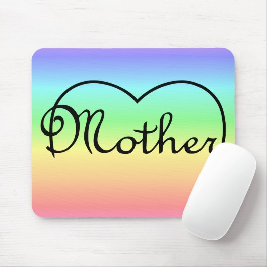 Mutterherzenregenbogen Mousepad (Mit Mouse)