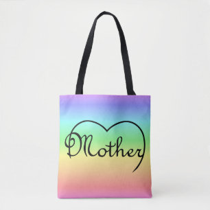 Mutterherzenregenbogen Tasche