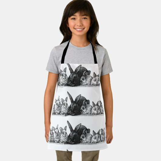 Mutterkaninchen und Säuglinge Schürze (Insitu)