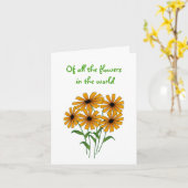 Mutterkarte adoptiert karte (Gelbe Blume)