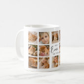 Mutterkatze Mama Foto-Collage weiß schwarz Kaffeetasse (Vorderseite Links)