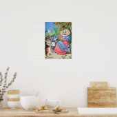 Mutterkatze mit Fächer und Kätzchen, Louis Wain Poster (Küche)