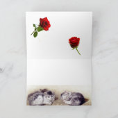 MUTTERKATZE MIT KITTENS / Muttertagsstunden Rose Karte (Innenseite)