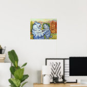 Mutterkatze nimmt Kitzchen auf, Louis Wain Poster (Heimbüro)