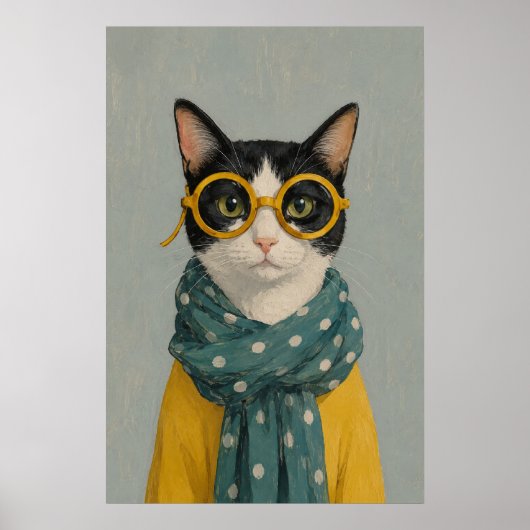 Mutterkatze schaut poster (Vorne)