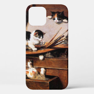 Mutterkatze und Kätzchen am Tisch Case-Mate iPhone Hülle