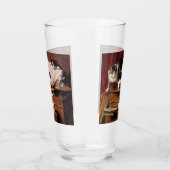 Mutterkatze und Kätzchen am Tisch Glas (Rechts)