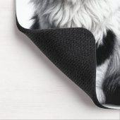 Mutterkatze und Kitten auf Weiß Mousepad (Ecke)