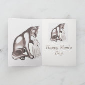 Mutterkatze und Kitten Karte (Innenseite)