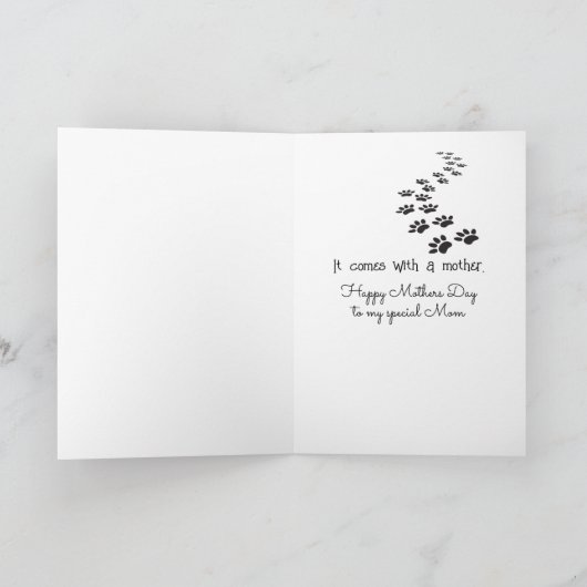 Mutterkatze und Matching Kitten Karte (Innenseite)