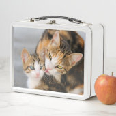 Mutterkatzen Lieben Niedlich Baby Kitten Animal Pe Metall Brotdose (Beispiel)