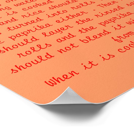 Mutterkohlrollen Poster (Ecke)