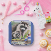 Mutterkorb, Baby & Toyota, viereckige Papiertüte Pappteller (Party)