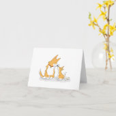 Mutterkorgi und Welpe Muttertagskarte Karte (Gelbe Blume)