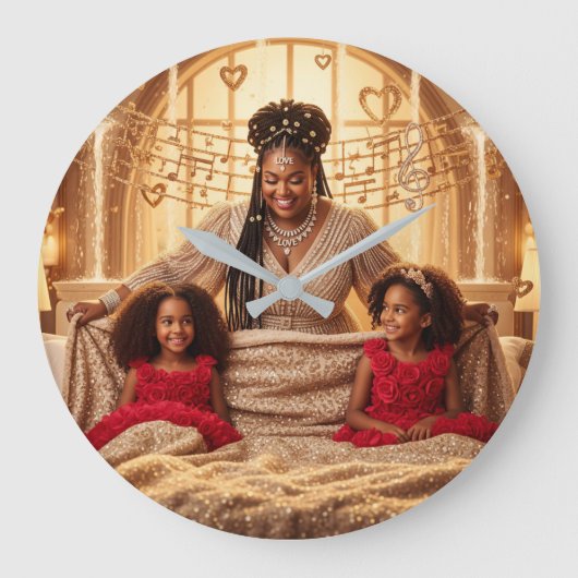 Mutterkresse F Große Wanduhr (Vorderseite)