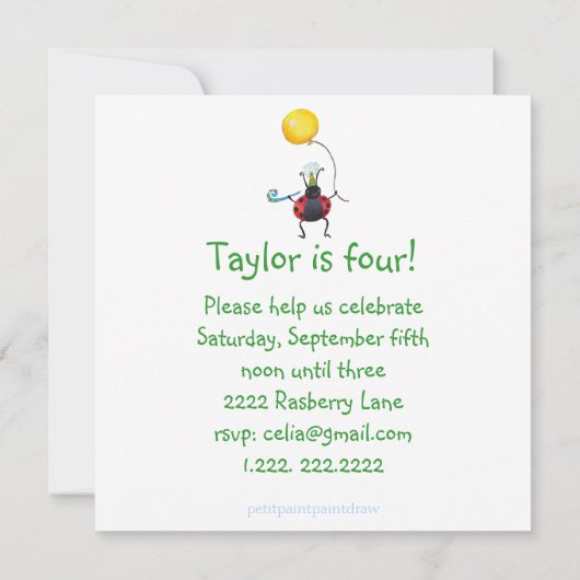 Mutterkuchen Einladung (Rückseite)