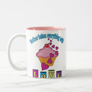 Mutterkuchen mit Liebe Zweifarbige Tasse