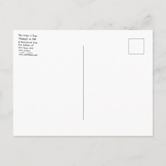 Mutterkuchen Rezept Postkarte (Rückseite)