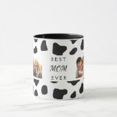 Mutterkuh Foto Kollage Schwarz-weiß Tasse (Zentrum)