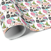 Mutterkuh-Muster-Papier Geschenkpapier (Rolleneckpunkt)