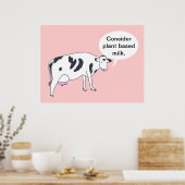 Mutterkuh, ziehe pflanzliche Milch in Betracht, Po Poster (Küche)