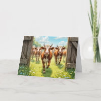 Mutterkühe, die aus einer Weide entkommen