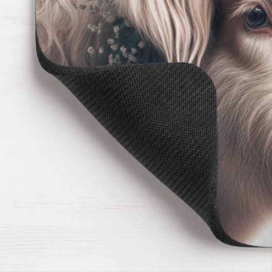 Mutterkühe im Gipskraut Mousepad (Ecke)