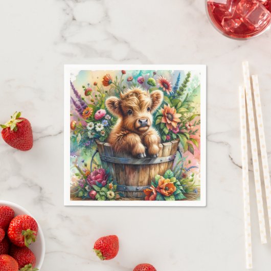 Mutterkühe in Blume Serviette (Beispiel)