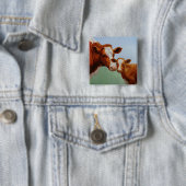 Mutterkühe und Niedliches Kalb Button (Beispiel)