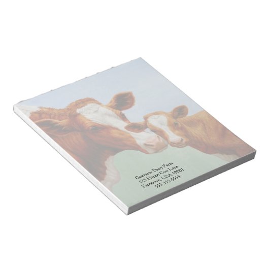 Mutterkühe und Niedliches Kalb Notizblock (angewinkelt)