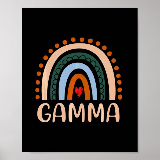Mutterkunde | Gamma Rainbow Grandma Niedliche Gebu Poster (Vorne)