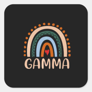 Mutterkunde Gamma Rainbow Grandma Niedliche Gebu Quadratischer Aufkleber