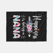 Mutterkunde | Glück ist ein Nana Floral Xmas Fleecedecke (Vorderseite (Horizontal))
