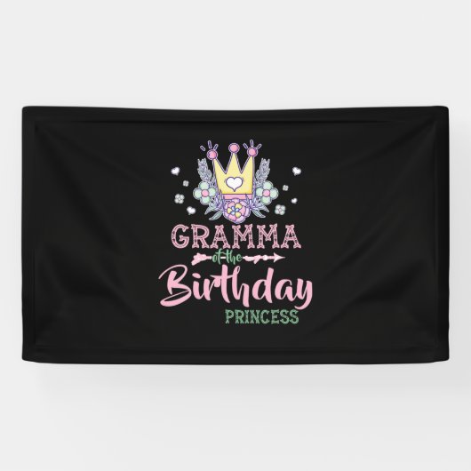 Mutterkunde | Gramma der Geburtstagsprinzessin Wei Banner (Horizontal)