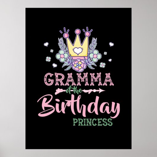 Mutterkunde | Gramma der Geburtstagsprinzessin Wei Poster (Vorne)