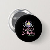 Mutterkunde | Grammy of the Birthday Princess Xmas Button (Vorne & Hinten)