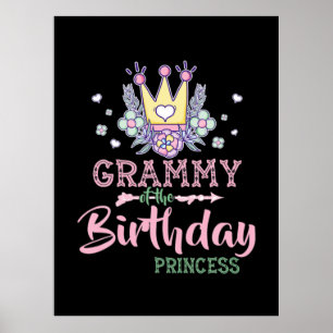 Mutterkunde   Grammy of the Birthday Princess Xmas Poster