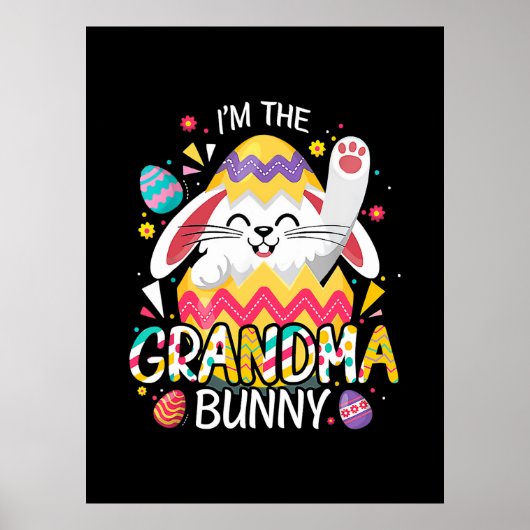 Mutterkunde | Ich bin der Großmutter Bunny Geburts Poster (Vorne)