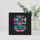 Mutterkunde | Ich bin Mama Großes Oma Geburtstag Einladung (Stehend Vorderseite)