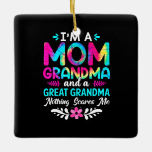 Mutterkunde   Ich bin Mama Großes Oma Geburtstag Keramikornament