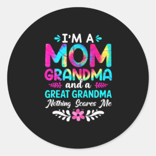 Mutterkunde   Ich bin Mama Großes Oma Geburtstag Runder Aufkleber