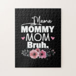 Mutterkunde | Mama Mommy Mama Bruh Floral Birthday Puzzle<br><div class="desc">Mutterkunde | Mama Mommy Mama Bruh Floral Birthday</div>